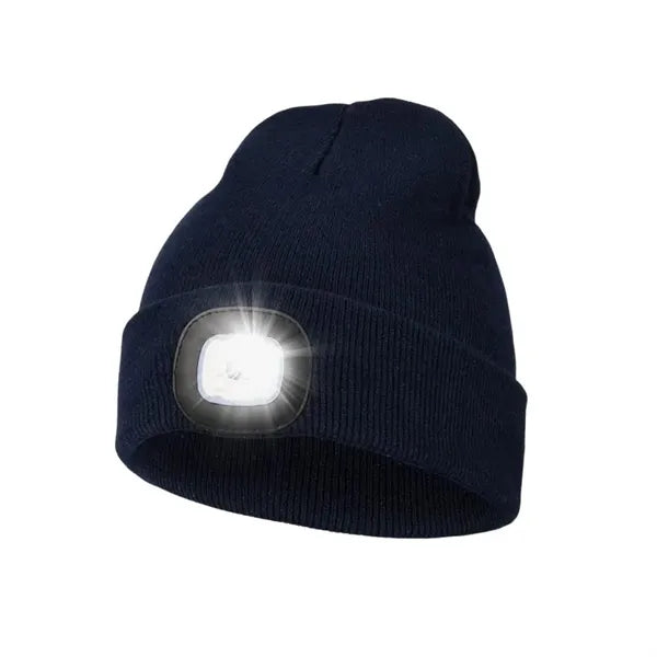 USB Rechargeable Knitted Hat w/ Led Light