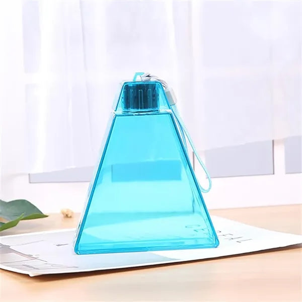 12.8 OZ Triangle Plastic Water Bottle
