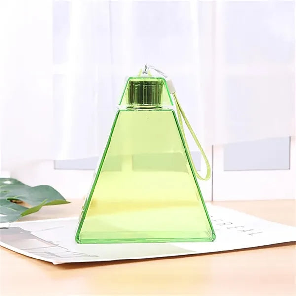 12.8 OZ Triangle Plastic Water Bottle