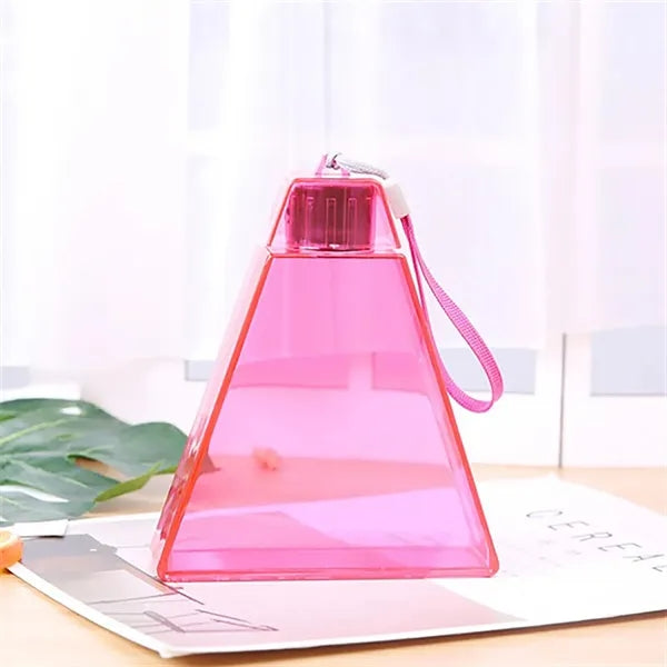 12.8 OZ Triangle Plastic Water Bottle