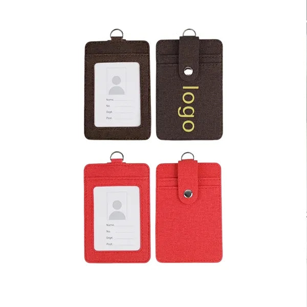 Leather Work ID Card Holder Luggage Tag