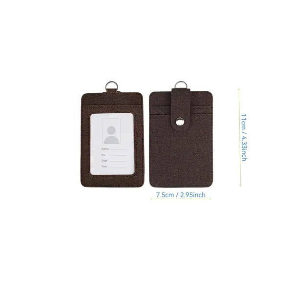 Leather Work ID Card Holder Luggage Tag