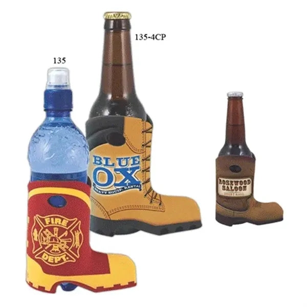 12oz Custom Boot Shaped Beer Cooler Multi-Color Can Holder