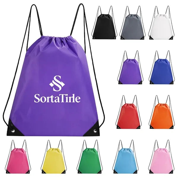 Polyester Drawstring Cinch Backpack 210D