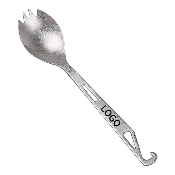 Titanium Bottle Opener Spork Spoon Fork Flatware Cutlery
