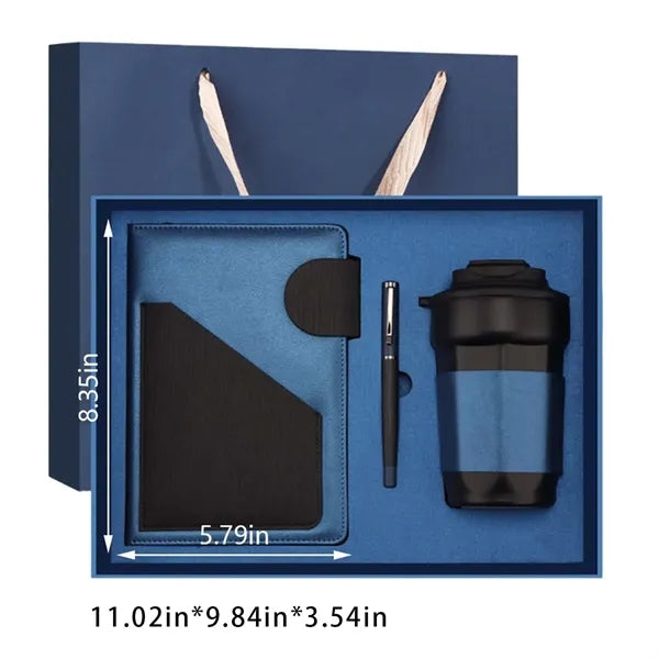 Business gift set A5 notebook insulated thermos bottle pen
