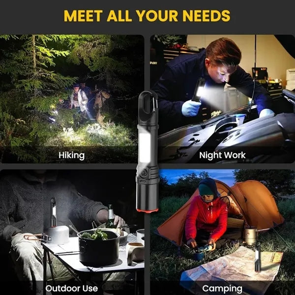 Camping portable rechargeable waterproof powerful flashlight