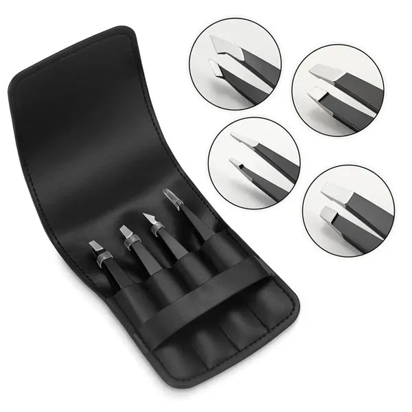 Stainless Steel Tweezers Set for Eyebrows