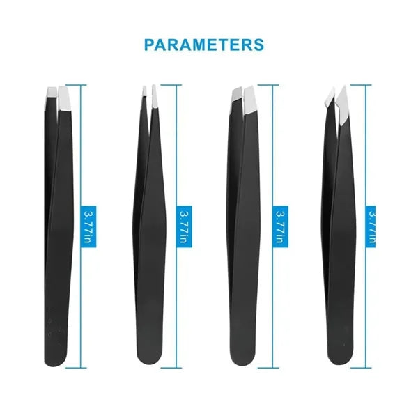 Stainless Steel Tweezers Set for Eyebrows