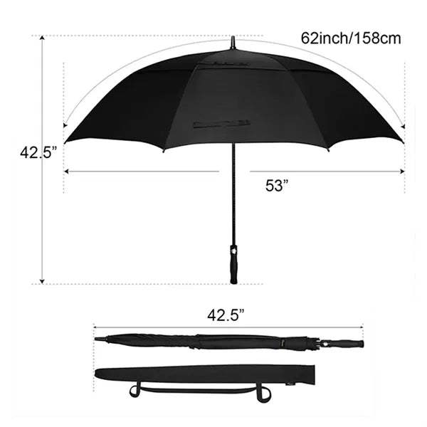 Large Windproof Automatic Open Golf Umbrella