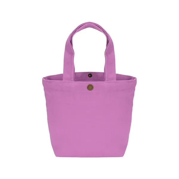 12 oz Cotton Canvas Mini Tote Bag Solid Color with 12 Colors