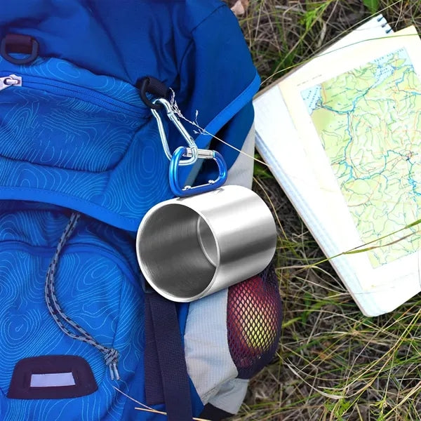 300ml Stainless Steel Carabiner Cup