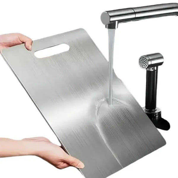 Stainless steel double sided cutting board