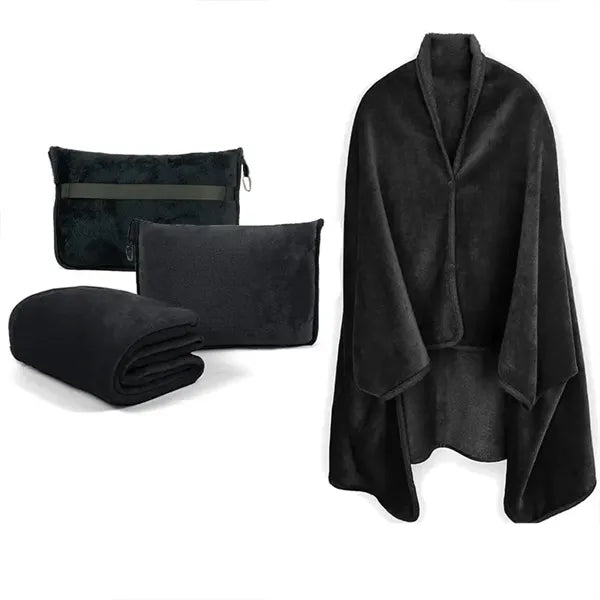 2 in 1 Soft Airplane Travel Blanket and Pillow