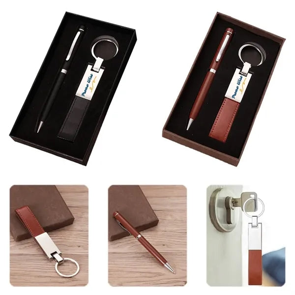 Ballpoint Pen Keychain Gift Box Set Portable