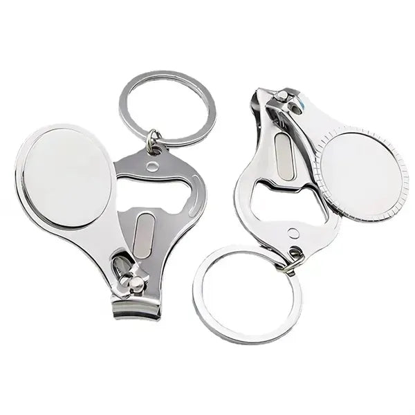 Zinc Nail Clipper Bottle Opener Keychain