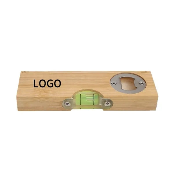 Bamboo Level With Bottle Opener