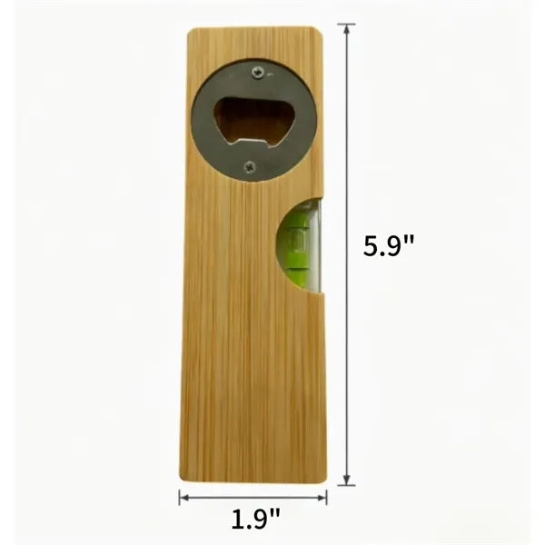 Bamboo Level With Bottle Opener