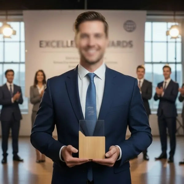 Employee appreciation crystal corporate award