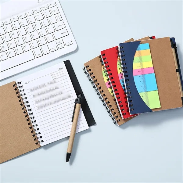 Tearable Sticky Note Paper Combination With Pen Insert