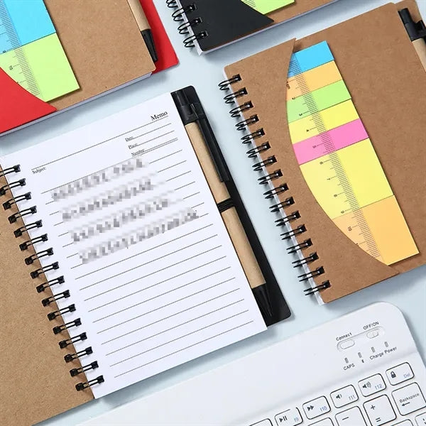 Tearable Sticky Note Paper Combination With Pen Insert