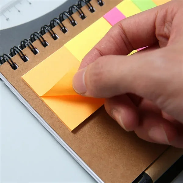Tearable Sticky Note Paper Combination With Pen Insert
