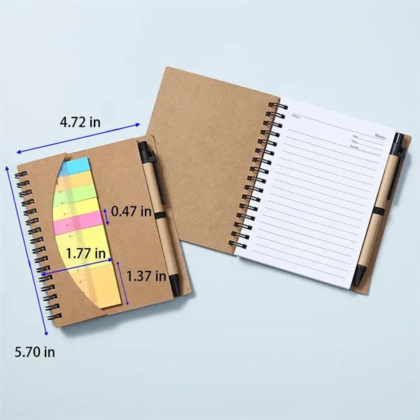 Tearable Sticky Note Paper Combination With Pen Insert