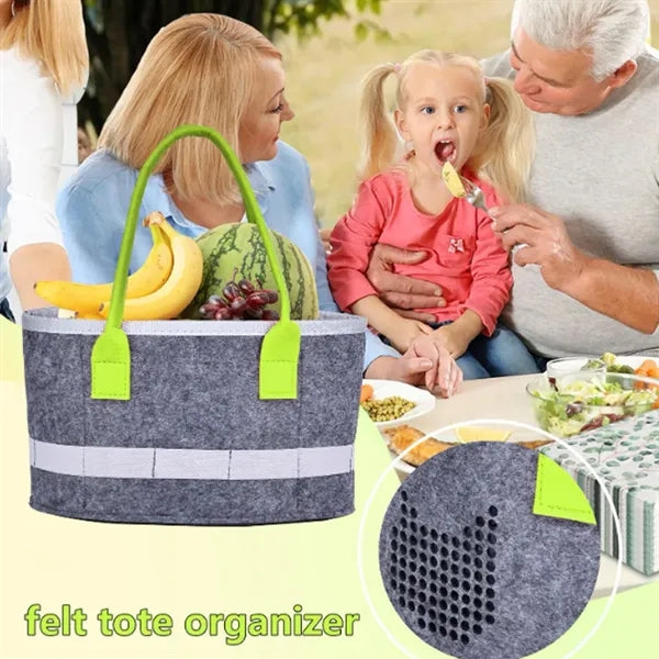 Felt Audio Portable Storage Bag With Elastic Strap