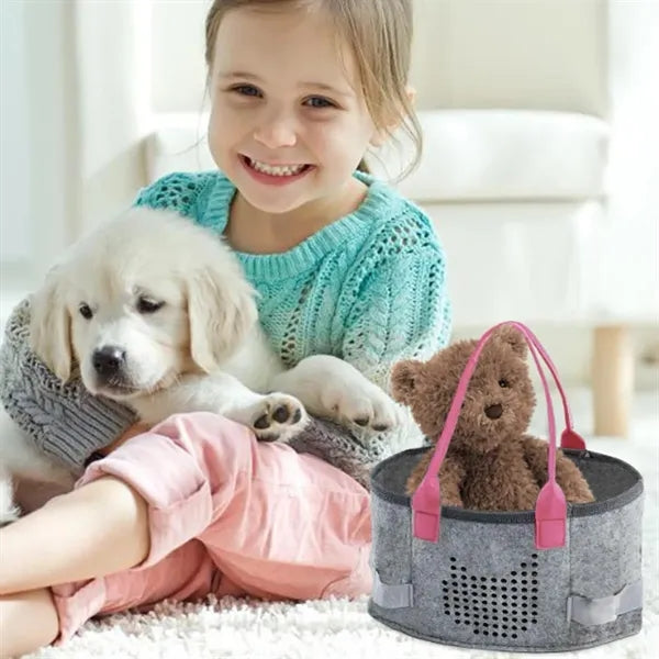 Felt Audio Portable Storage Bag With Elastic Strap