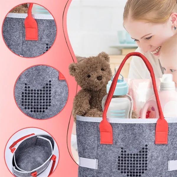 Felt Audio Portable Storage Bag With Elastic Strap