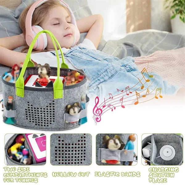 Felt Audio Portable Storage Bag With Elastic Strap