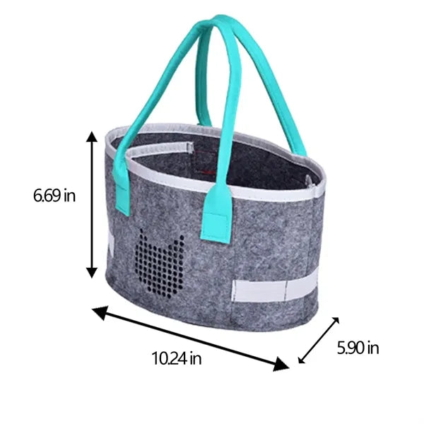 Felt Audio Portable Storage Bag With Elastic Strap