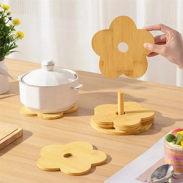 Flower-shaped Bamboo Heat Insulation Mat