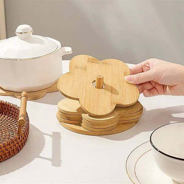 Flower-shaped Bamboo Heat Insulation Mat