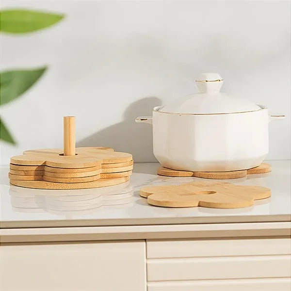 Flower-shaped Bamboo Heat Insulation Mat