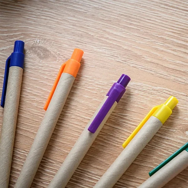 Eco-Friendly Click Plastic Paper Tube Ballpoint Pen