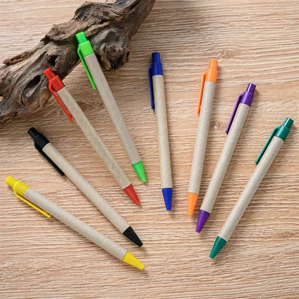 Eco-Friendly Click Plastic Paper Tube Ballpoint Pen