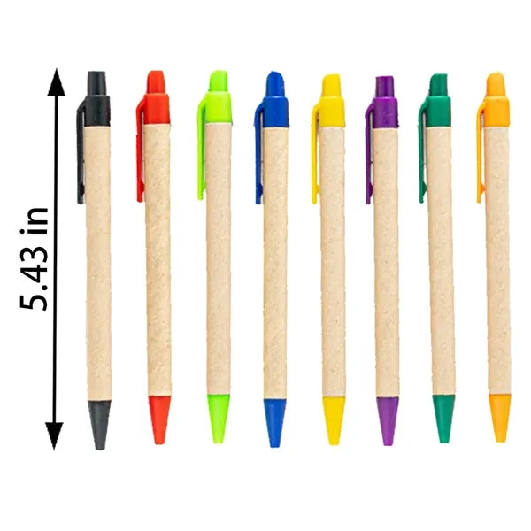 Eco-Friendly Click Plastic Paper Tube Ballpoint Pen
