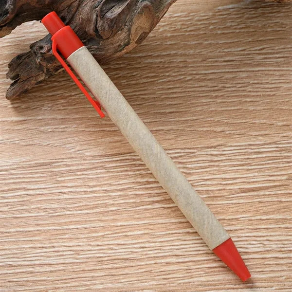 Eco-Friendly Click Plastic Paper Tube Ballpoint Pen