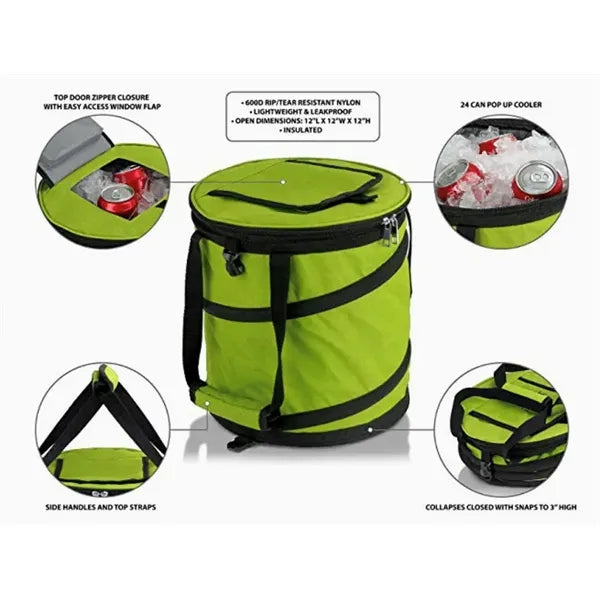 24 Can Lightweight Collapsible Can Pop up Cooler Bag