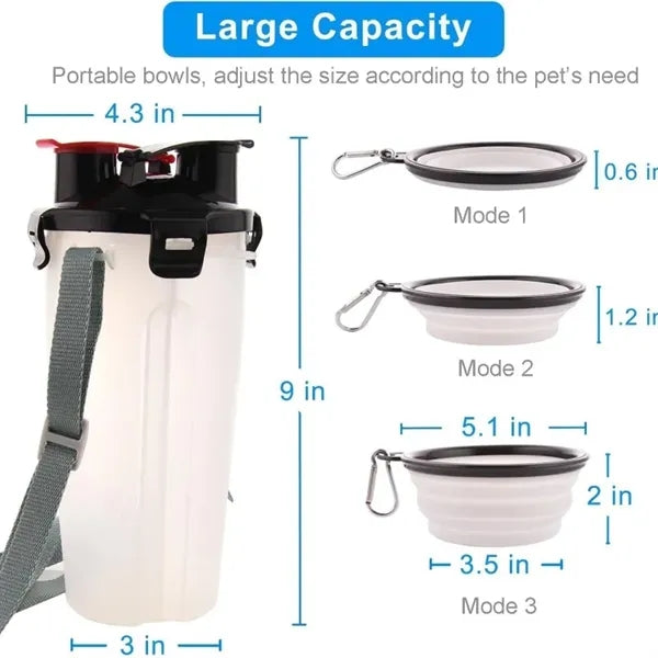 Dog Travel Water Bottle Collapsible Bowls