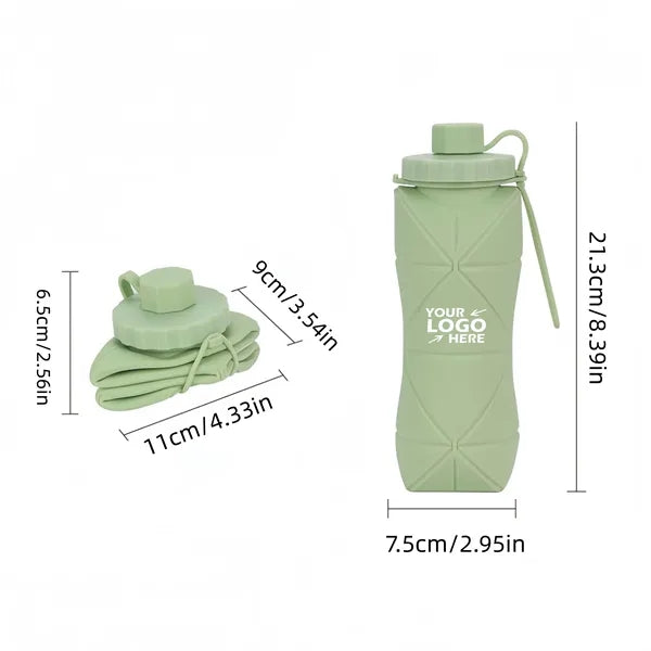20oz Silicone Foldable Sports Bottle