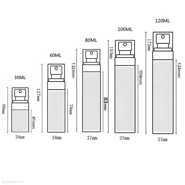 Empty Fine Mist Spray Bottle Set