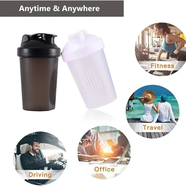 13oz Portable Protein Powder Shaker Bottle