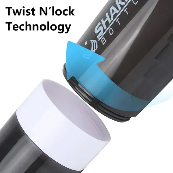 18oz Portable Protein Powder Shaker Bottle