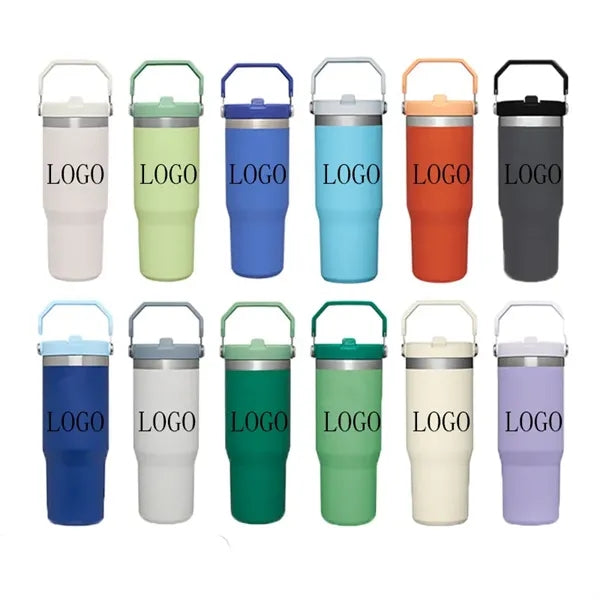 30oz Stainless Steel Vacuum Tumbler with Straw Lid