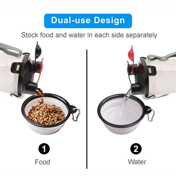 Dog Travel Water Bottle Collapsible Bowl