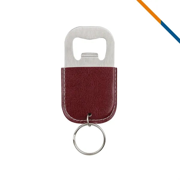ClixKey PU Leather Keychain Bottle Opener