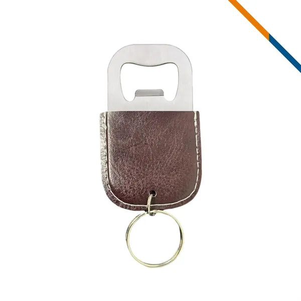 ClixKey PU Leather Keychain Bottle Opener