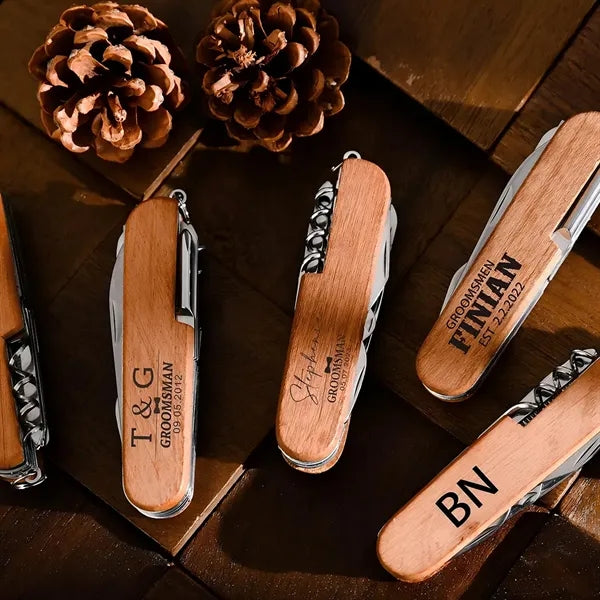 Multi-tool Wooden Corkscrew Wine Opener